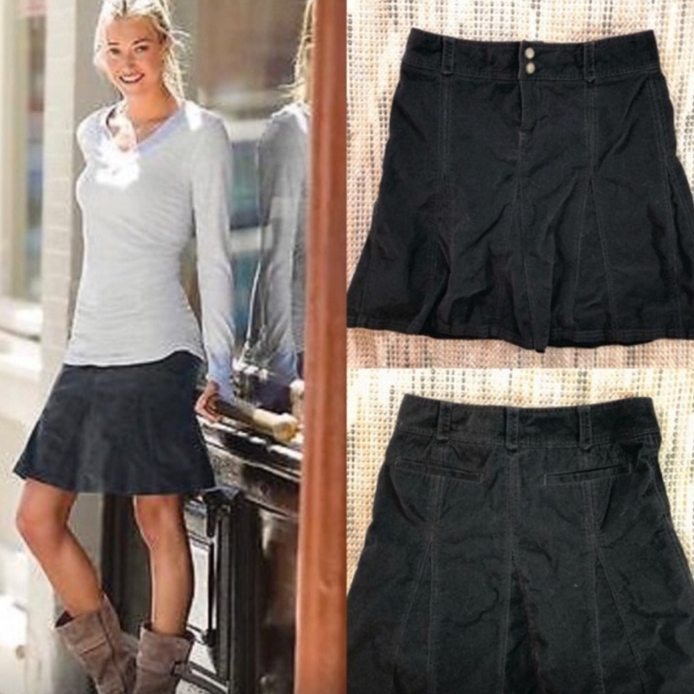 Athleta whenever skirt black corderoy size 10p